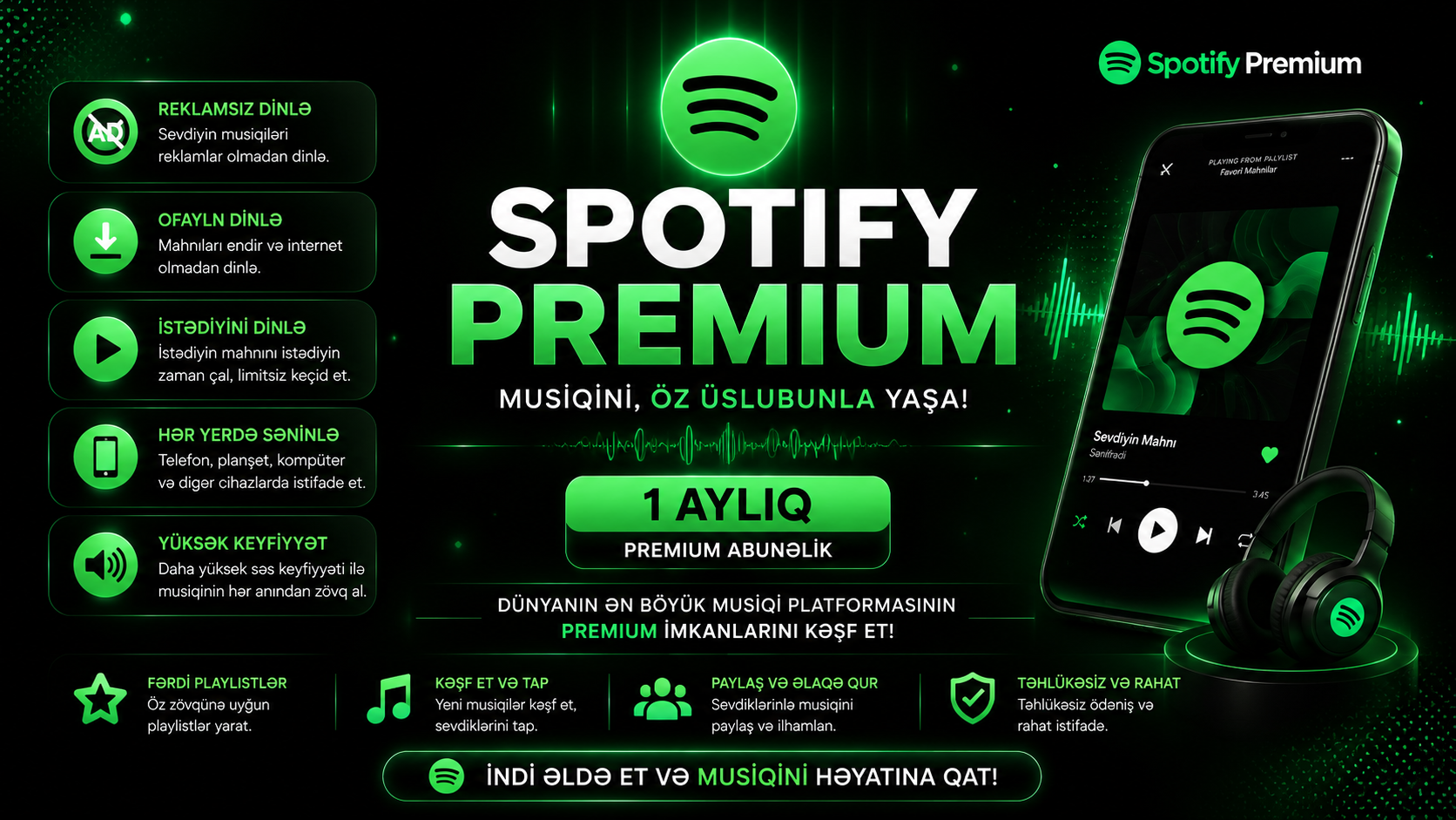 Spotify PREMIUM - 1 aylıq