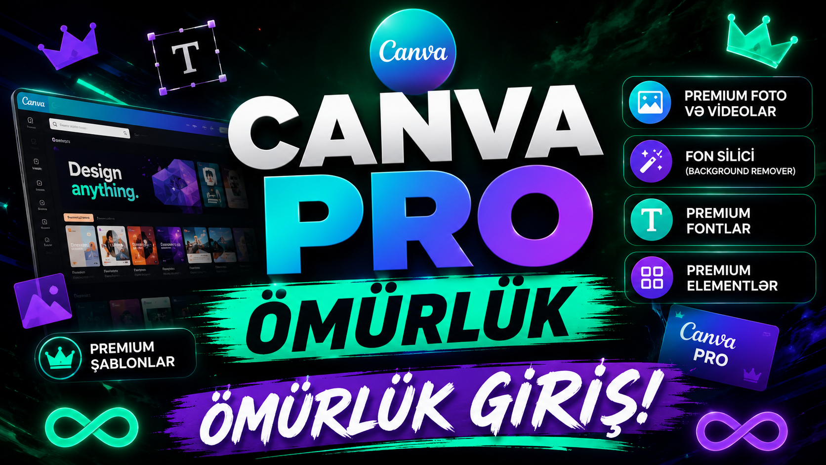 Canva PRO - Ömürlük